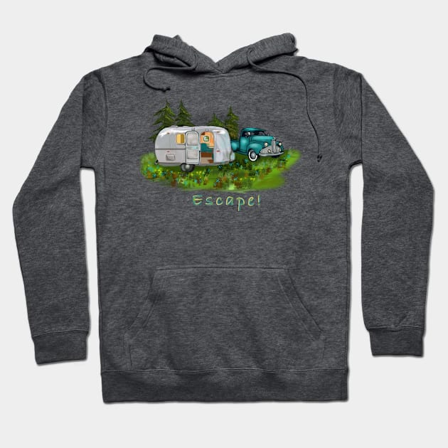 Escape! Lets go Camping....... Hoodie by Salzanos